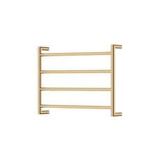 Fienza Kaya Round Heated Towel Rail 600X450X100mm 4 Bars Urban Brass 8286045UB - The Blue Space