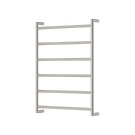 Fienza Kaya Round Heated Towel Rail 600X800X100mm 6 Bars Brushed Nickel 8286080BN - The Blue Space