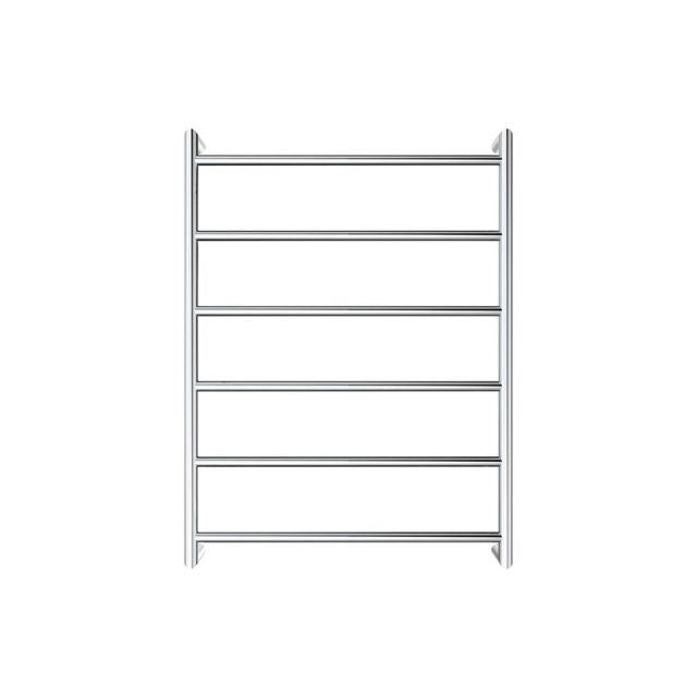 Front Fienza Kaya Round Heated Towel Rail 600X800X100mm 6 Bars Chrome 8286080 - The Blue Space