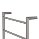 Angle Fienza Kaya Round Heated Towel Rail 600X800X100mm 6 Bars Gun Metal 8286080GM - The Blue Space