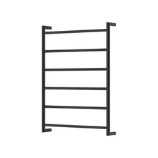 Fienza Kaya Round Heated Towel Rail 600X800X100mm 6 Bars Matte Black 8286080MB - The Blue Space