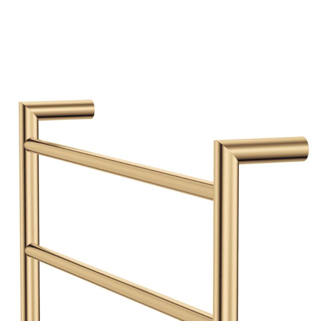 Fienza Kaya Round Heated Towel Rail 600X800X100mm 6 Bars Urban Brass