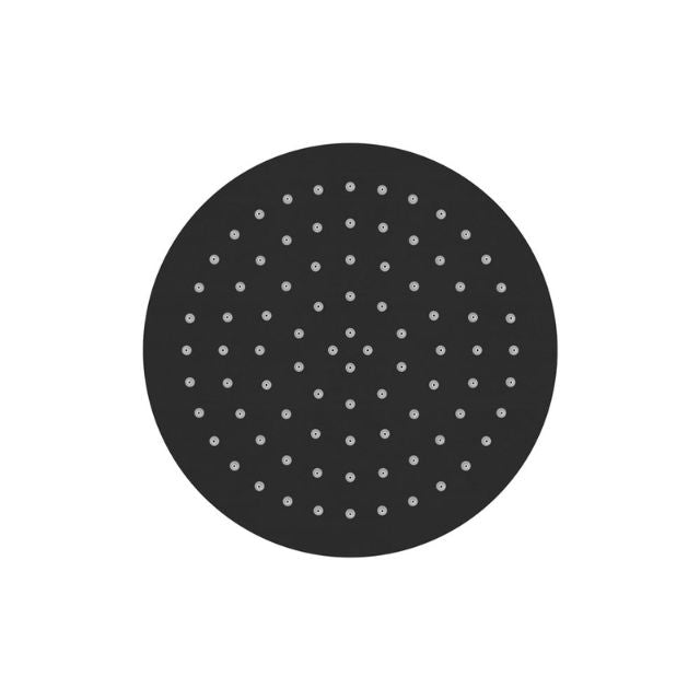 Bottom Fienza Kaya Round Shower Head 250mm Matte Black  411125B - The Blue Space