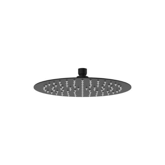 Fienza Kaya Round Shower Head 250mm Matte Black  411125B - The Blue Space