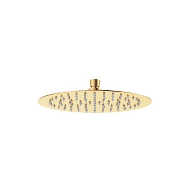 Fienza Kaya Round Shower Head 250mm Urban Brass 411125UB - The Blue Space