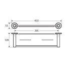 Technical Drawing Fienza Kaya Shower Shelf Gun Metal 82807GM - The Blue Space