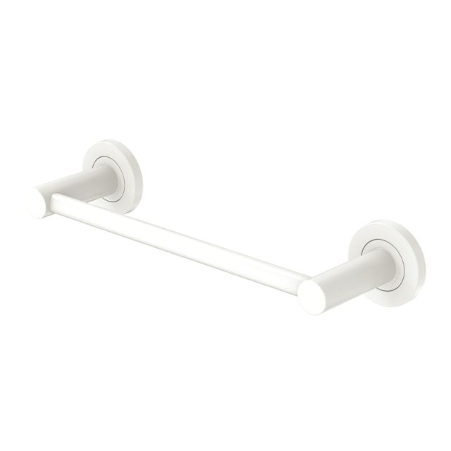 Fienza Kaya Single Hand Towel Rail 300mm Matte White 8280130MW - The Blue Space