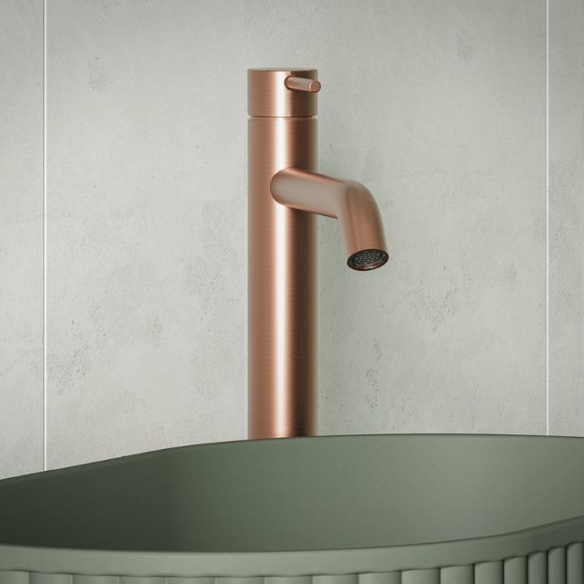 Buy Fienza Kaya Tall Basin Mixer Brushed Copper  228107CO - The Blue Space