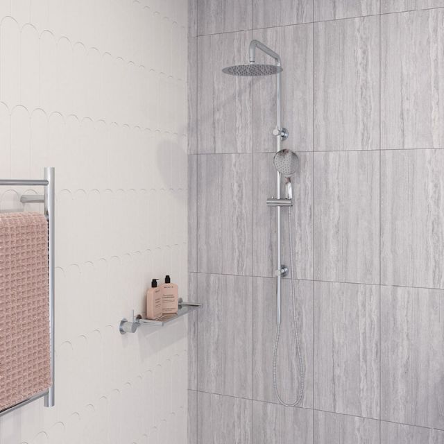 Fienza Kaya Twin Rail Shower Chrome