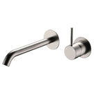 Fienza Kaya Up Basin/Bath Mixer 200Mm Outlet Set Round Plates Brushed Nickel 228118BN-200 - The Blue Space