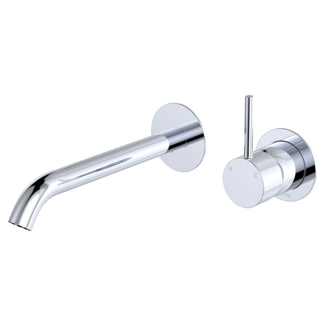 Fienza Kaya Up Basin/Bath Mixer 200Mm Outlet Set Round Plates Chrome 228118-200 - The Blue Space