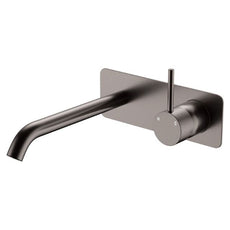 Fienza Kaya Up Basin/Bath Mixer 200Mm Outlet Set Soft Square Plate Urban Brass 228119UB-200 - The Blue Space