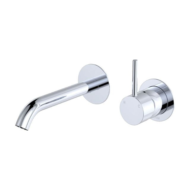 Fienza Kaya Up Basin/Bath Mixer 160Mm Outlet Set Round Plates Chrome 228118 - The Blue Space