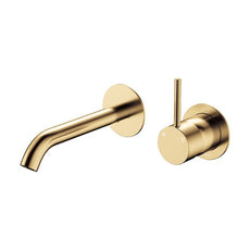 Fienza Kaya Up Basin/Bath Mixer 160Mm Outlet Set Round Plates Urban Brass 228118UB - The Blue Space