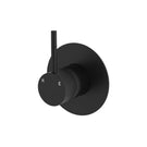 Fienza Kaya Up Wall Mixer Large Round Plate Matte Black 228114B-3 - The Blue Space