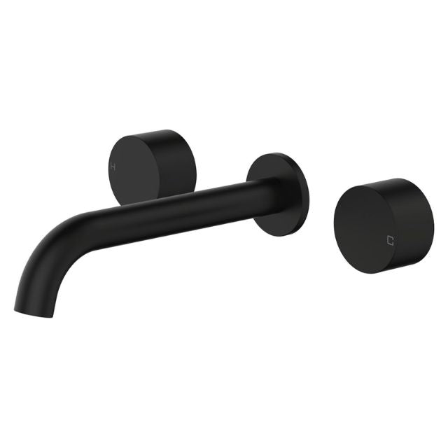 Fienza Kaya Wall Basin/Bath Tap Set Matte Black  338102B - The Blue Space