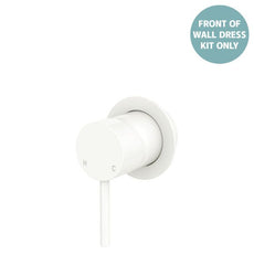 Fienza Kaya Wall Mixer Dress Kit Small Round Plate Matte White D228101MW - The Blue Space