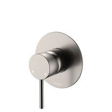 Fienza Kaya Wall Mixer Large Round Plate Brushed Nickel  228101BN-3 - The Blue Space