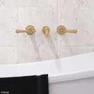 Lifestyle Fienza Lillian Lever Basin/Bath Wall Set, Urban Brass 339102UU - The Blue Space