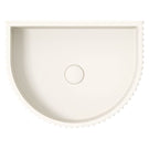 Top Fienza Valentina Concrete Fluted Arch Wall Basin 465 x 360 x 119mm Warm White RB078W - The Blue Space