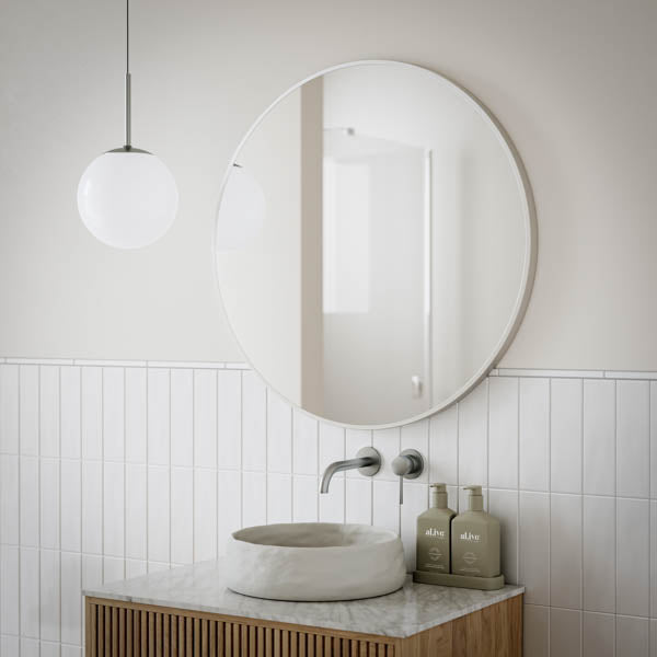 Round mirror online cabinet