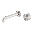 Nero Kara Progressive Wall Basin/Bath Set 230mm Brushed Nickel NR271907A230BN - The Blue Space