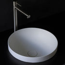 Shop Online Semi Inset Basin - Kaskade Arundel Semi Inset Round Stone Basin 385mm VXA90-385-MATTE-WHITE - The Blue Space