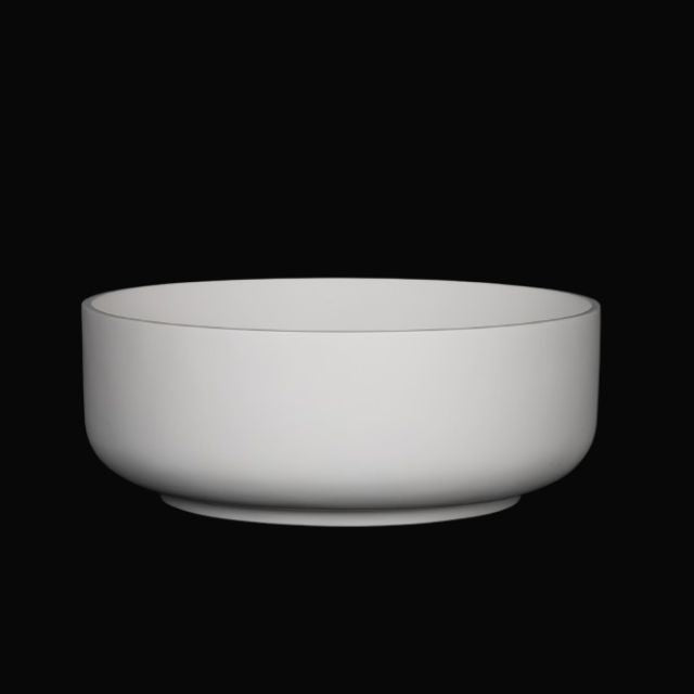 Shop Online Kaskade Kolo 385mm Round Benchtop Stone Basin VXA385-RND385MW - The Blue Space