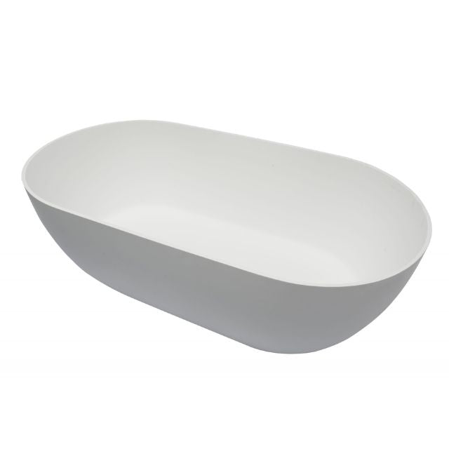 Shop Kaskade Lucia Freestanding Stone Bath Matte White 1400mm VX12-1400 - The Blue Space