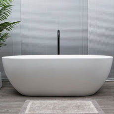 Kaskade Lucia Freestanding Stone Bath Matte White 1600mm VX12-1600 - The Blue Space