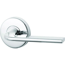 Lockwood Glide L4 Velocity Passage Lever Set Large Round Rose Brushed Satin Chrome VEL1/L4SC - The Blue Space