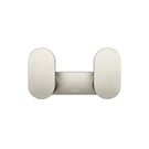 Front Meir Curvaé Double Robe Hook Brushed Nickel MRRH-2D00N-PVDBN - The Blue Space