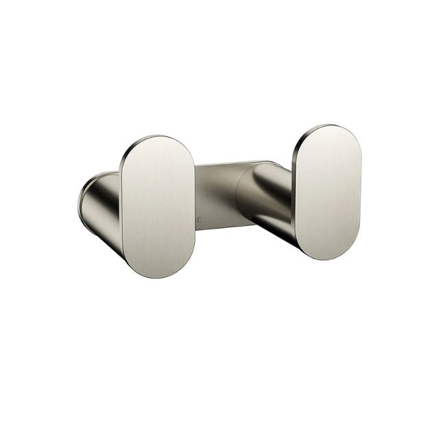 Meir Curvaé Double Robe Hook Brushed Nickel MRRH-2D00N-PVDBN - The Blue Space