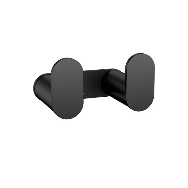 Meir Curvaé Double Robe Hook Matte Black MRRH-2D00N - The Blue Space