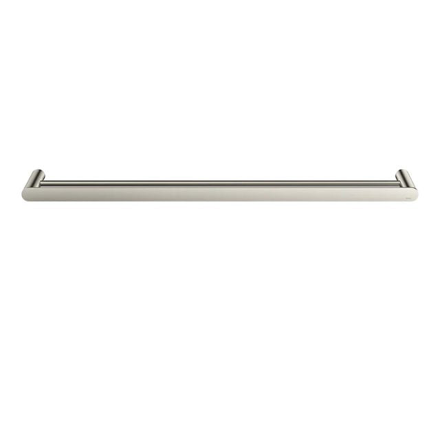 Angle Meir Curvaé Double Towel Rail 800mm Brushed Nickel MRTR-3D80N-PVDBN - The Blue Space