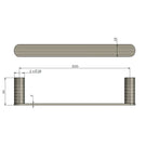 Technical Drawing Meir Curvaé Guest Towel Rail 300mm Chrome MRTR-3S30N-C - The Blue Space