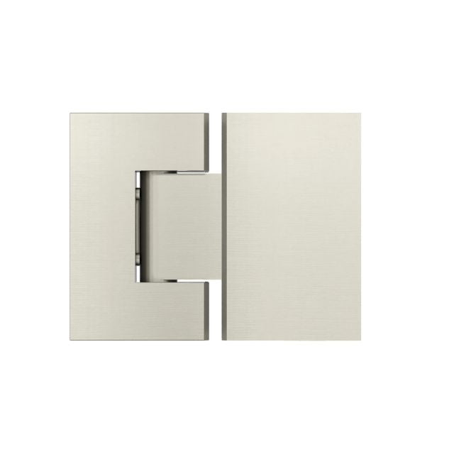 Front Meir Glass To Glass Shower Door Hinge Brushed Nickel MGA01N-PVDBN - The Blue Space