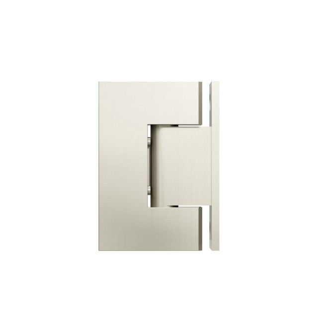 Front Meir Glass to Wall Shower Door Hinge Brushed Nickel MGA02N-PVDBN - The Blue Space