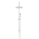 Front Meir Gooseneck Shower Set with 200mm rose, Single-Function Hand Shower Chrome MZ0904-R-C - The Blue Space