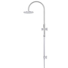 Side Meir Gooseneck Shower Set with 200mm rose, Single-Function Hand Shower Chrome MZ0904-R-C - The Blue Space