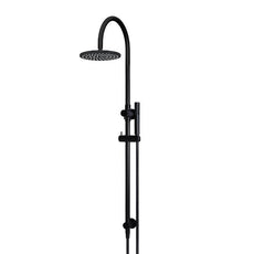 Meir Gooseneck Shower Set with 200mm rose, Single-Function Hand Shower Matte Black MZ0904-R - The Blue Space