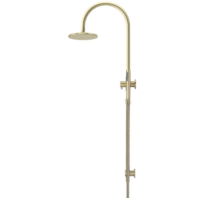 Side Meir Gooseneck Shower Set with 200mm rose, Single-Function Hand Shower Tiger Bronze MZ0904-R-PVDBB - The Blue Space