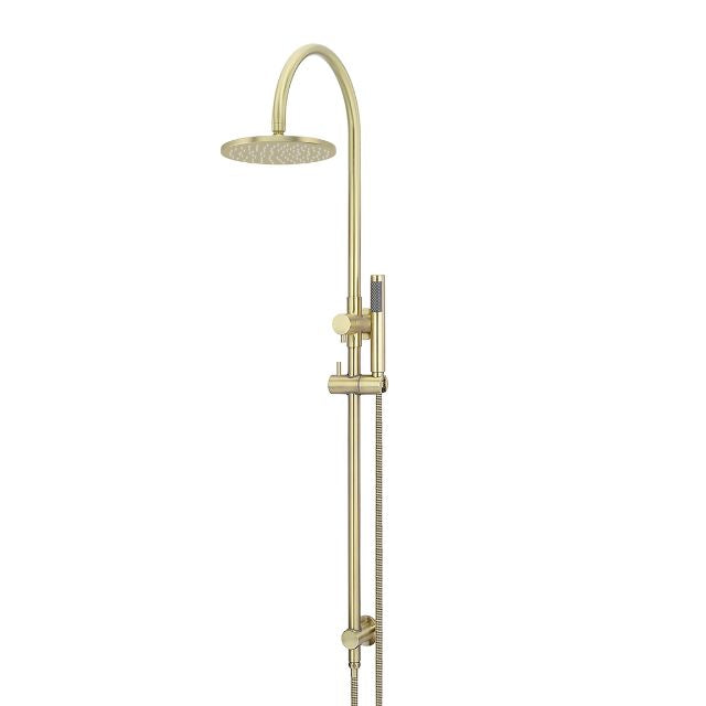 Meir Gooseneck Shower Set with 200mm rose, Single-Function Hand Shower Tiger Bronze MZ0904-R-PVDBB - The Blue Space