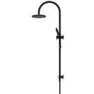 Side Meir Gooseneck Shower Set with 200mm Rose, Three-Function Hand Shower Matte Black MZ0904 - The Blue Space