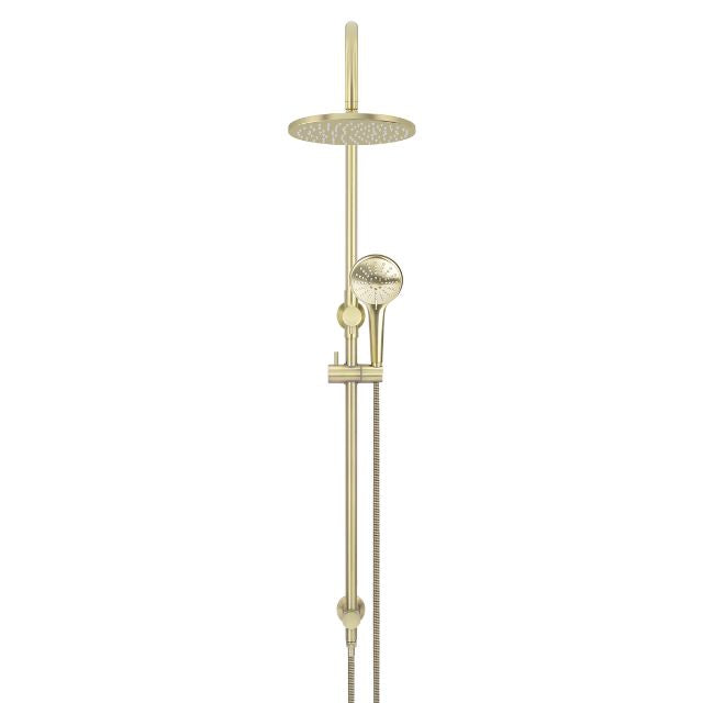 Front Meir Gooseneck Shower Set with 200mm Rose, Three-Function Hand Shower Tiger Bronze MZ0904-PVDBB - The Blue Space