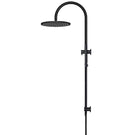 Side Meir Gooseneck Shower Set with 300mm rose, Single-Function Hand Shower Matte Black MZ0906-R - The Blue Space