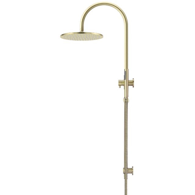 Side Meir Gooseneck Shower Set with 300mm rose, Single-Function Hand Shower Tiger Bronze MZ0906-R-PVDBB - The Blue Space