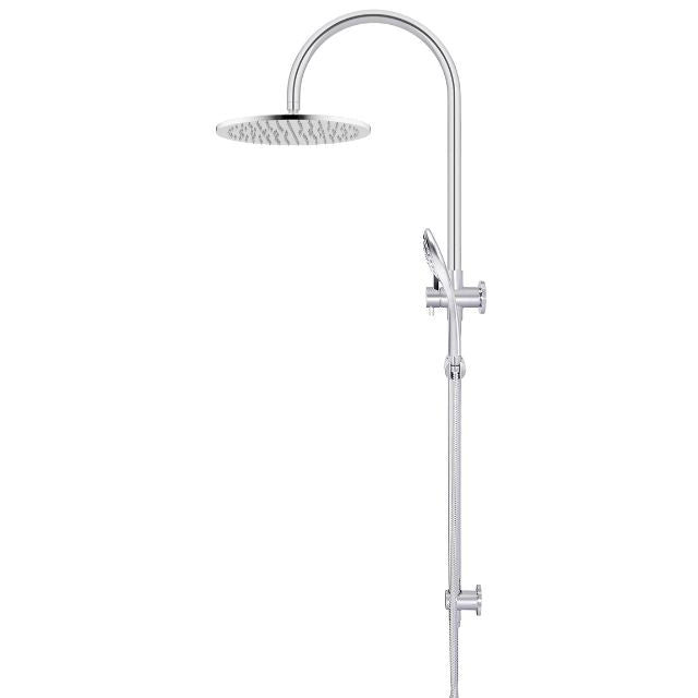 Side Meir Gooseneck Shower Set with 300mm rose, Three-Function Hand Shower Chrome MZ0906-C - The Blue Space