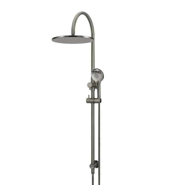 Meir Gooseneck Shower Set with 300mm rose, Three-Function Hand Shower Shadow