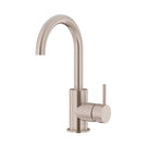 Meir Round Gooseneck Basin Mixer with Cold Start Champagne MB17-CH - The Blue Space